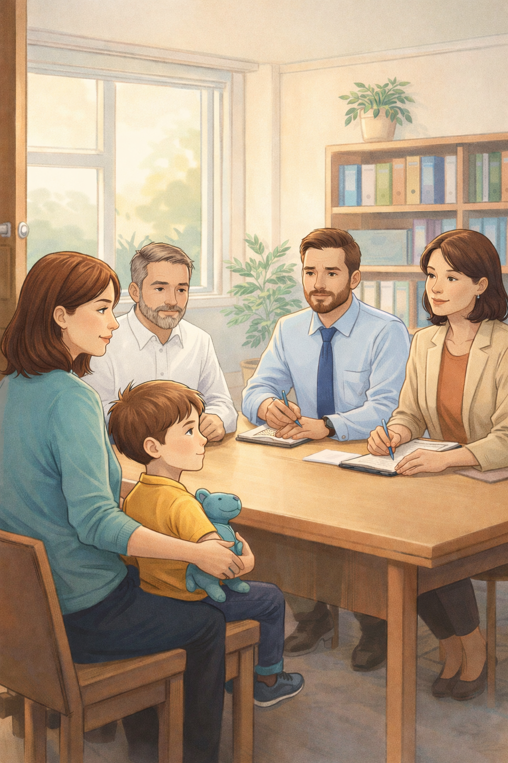 Autistic child illustration